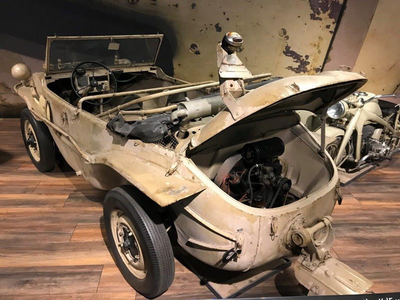 1943 VW 166 Schwimmwagen. Very rare nowadays - like many WW2 toys, most of the survivors were scrapped after the war.